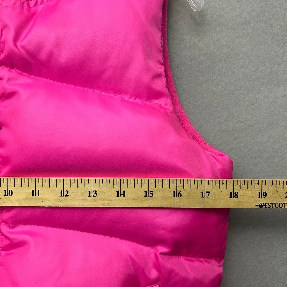 Old Navy Girls XXL Puffer Vest Hot Pink Y2K Barbiecore Fleece Lined Vintage